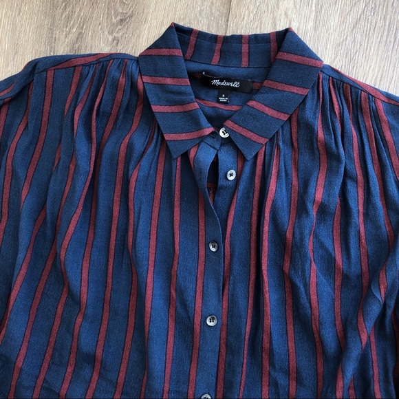 Madewell drapey central shirt in Cornelia stripe - Picture 7 of 8